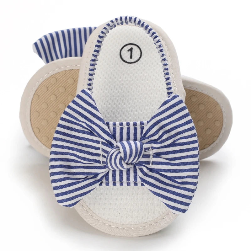 Infant Non-Slip First Walkers – 0-18 Months Baby Girls Sweet Flower Sandals, Soft Sole Flat Princess Dress Shoes