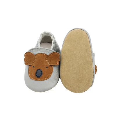 Baby Leather Casual Crib Shoes – First Steps Educational Walkers for Toddler Boys & Girls, Animal Sneakers for Newborns