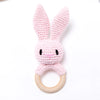 1pc Baby Teether Music Rattle - Animal Crochet Rattle, Elephant & Giraffe Wooden Ring, Babies Gym Montessori Children’s Toys