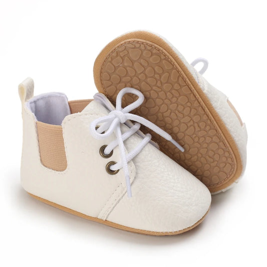 New Baby Shoes Retro Leather Boy Girl Multicolor Toddler Rubber Sole Anti-Slip First Walkers Infant Moccasins