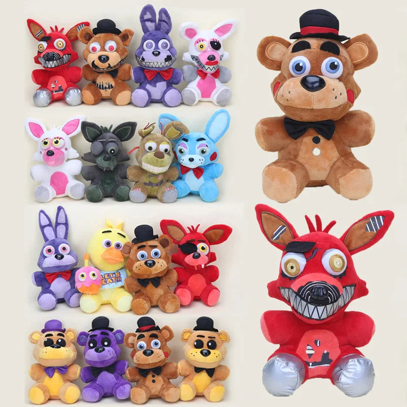 25cm Freddy Plush Foxy Chica Bonnie Springtrap Golden Freddy Fazbear Soft Stuffed Dolls Toy
