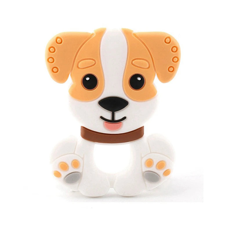 Cartoon Animal BPA-Free Silicone Teether - Food-Grade Silicone Teething Toy for Kids | DIY Teething & Christmas Gift Decor