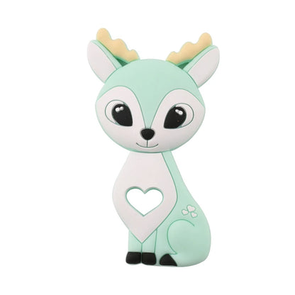 Cartoon Animal BPA-Free Silicone Teether - Food-Grade Silicone Teething Toy for Kids | DIY Teething & Christmas Gift Decor