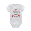 Newborn Baby Boy Romper – Short Sleeve 100% Cotton Bodysuit – "Mommy's New Man" Design – Black