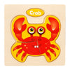 Kids Wooden 3D Puzzle, Cartoon Animals Cognitive Jigsaw, Early Learning Educational Toy for Children Gift