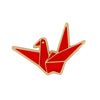 Paper Crane Pin Brooch Creative Origami Animal Enamel Lapel Pin Cartoon Badge Lucky Blessing Jewelry Gift