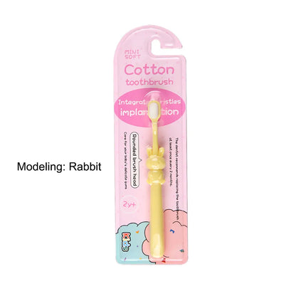 Toothbrush for Kids Colorful Lovely Cartoon Modeling, Soft Bristles Children’s Toothbrush with Cartoon Handle, Tongue Scraper Coating