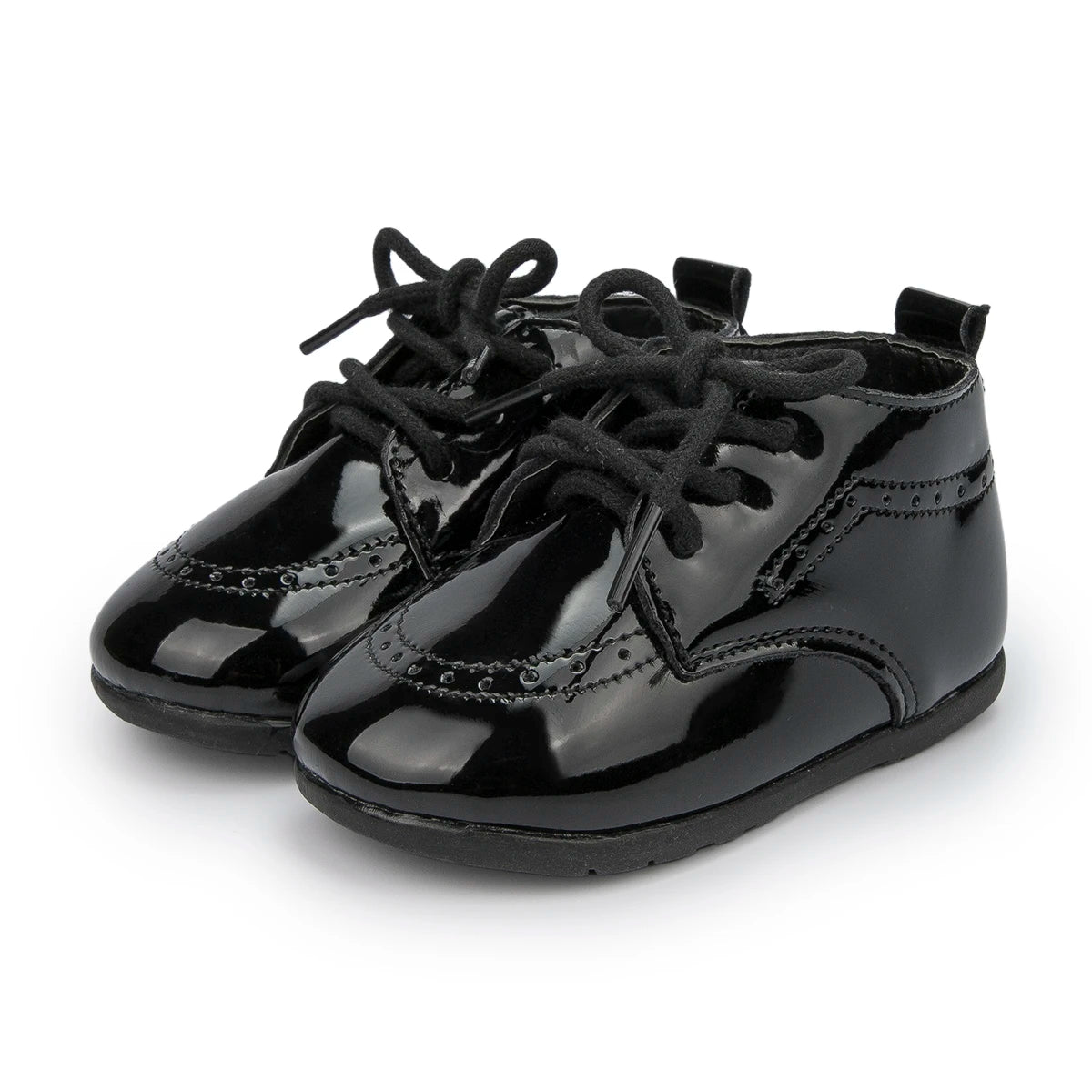 Meckior New Baby Shoes – Retro Leather Boy & Girl Toddler Shoes, Anti-Slip Rubber Sole First Walkers Crib Shoes