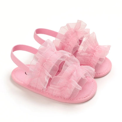 Summer Newborn Infant Baby Girls Princess First Walker Shoes – Soft Sole Sandals & Beach Slippers