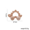 Beech Wood Car Teether – BPA-Free Wooden Baby Teething Toy, Montessori Cartoon Car, Eco-Friendly Baby Shower Gift