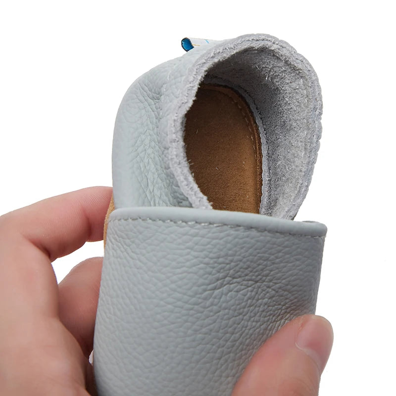 Genuine Leather Soft Unisex Baby Shoes – Slip-On Moccasins in Various Colors for Infants