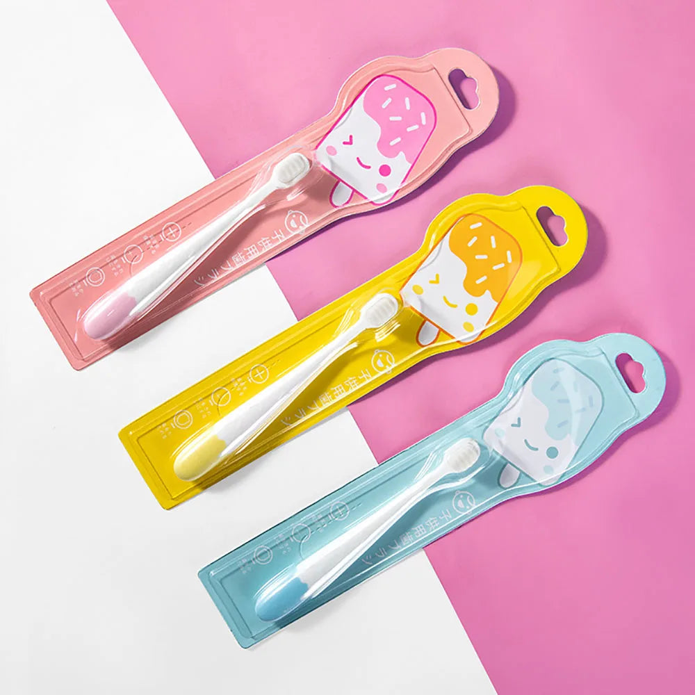 Toothbrush for Kids Colorful Lovely Cartoon Modeling, Soft Bristles Children’s Toothbrush with Cartoon Handle, Tongue Scraper Coating