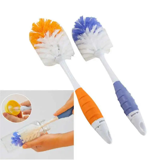 2-in-1 Multifunction Baby Bottle Brushes for Cleaning Kids’ Milk Feed Bottles, Nipple, and Pacifier Cleaning Brush Set