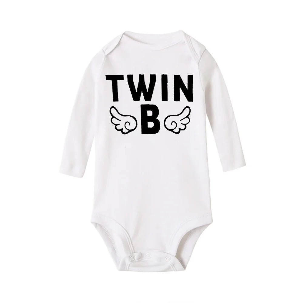 4-Color Newborn Baby Bodysuits – Long Sleeve Infant Jumpsuits for Twin Brothers & Sisters, Cozy Winter Outfit for Boys & Girls