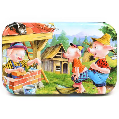 60 Pieces Wooden Jigsaw Puzzle – Cartoon Vehicle and Animal Educational Toy for Kids