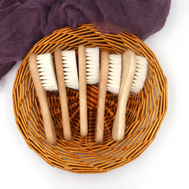Hot Sale Safety Natural Wool Beech Wooden Comb - Kids & Baby Hair Brush - Good Quality