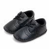 Meckior New Baby Shoes – Retro Leather Boy & Girl Toddler Shoes, Anti-Slip Rubber Sole First Walkers Crib Shoes