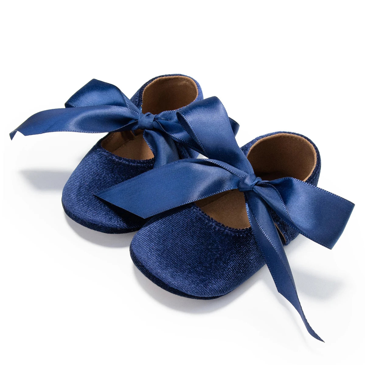 KIDSUN Baby Shoes – Girls Princess Shoes, Non-Slip Flat Soft-Sole Cotton Rubber First Walkers with Cute Bow-Knot for Newborns