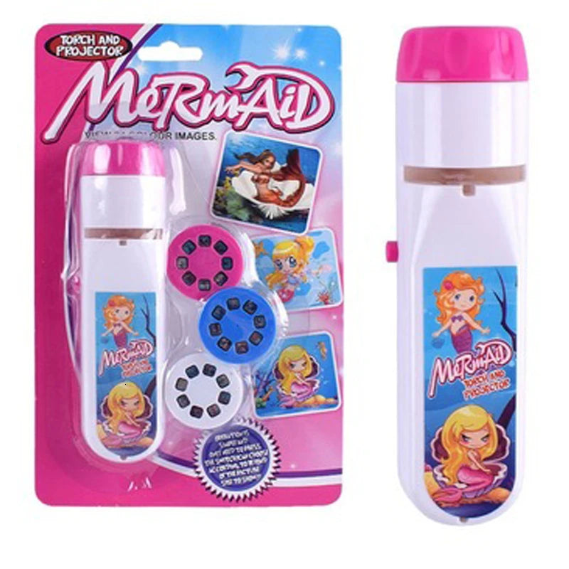 Kids Projection Flashlight Night Light – Cute Cartoon Projector Toy for Bedtime & Learning