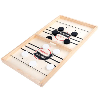 Table Hockey Paced Sling Puck Board Game - Fast Sling Puck Winner Party Game, Adult and Child Family Desktop Battle Game