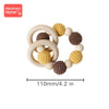 1pc Baby Wooden Teether - Crochet Giraffe Rattle Toy, BPA-Free Wood Rodent Rattle | Baby Mobile Gym Educational Toy