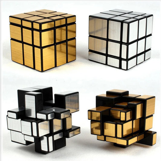 Neo Magic Mirror Cube 3x3x3, Gold & Silver Professional Speed Cube Puzzle, Educational Toy for Children & Adults, Gifts