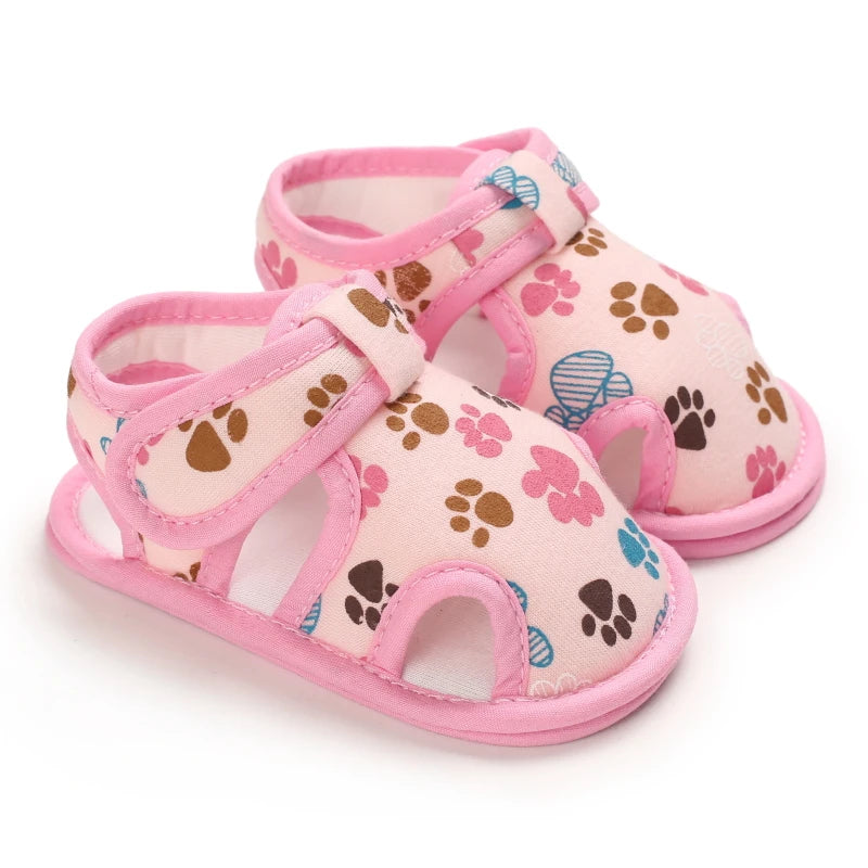 Summer Newborn Infant Baby Girls Princess First Walker Shoes – Soft Sole Sandals & Beach Slippers