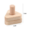 Beech Baby Screw Nut Wooden Building Blocks – Early Education Geometry Shape Matching Toy, Fine Motor Skill Development for Toddlers
