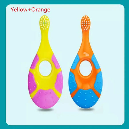 2Pcs Kids Soft Bristle Toothbrush with Non-Slip Handle, Ultra Dense Bristles for Gum Care