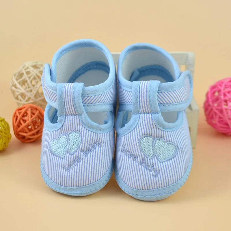Newborn Baby Girl Soft Sole Crib Toddler Shoes – Canvas Sneakers for Boys & Girls