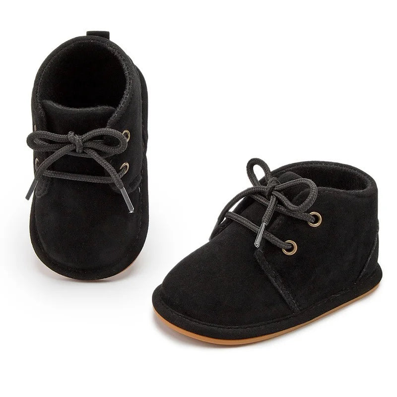 KIDSUN Baby Shoes Boys Classical Cotton Non-Slip Soft-Sole Rubber Sole Toddler Girl Boots Infant Crib First Walkers 3 Colors