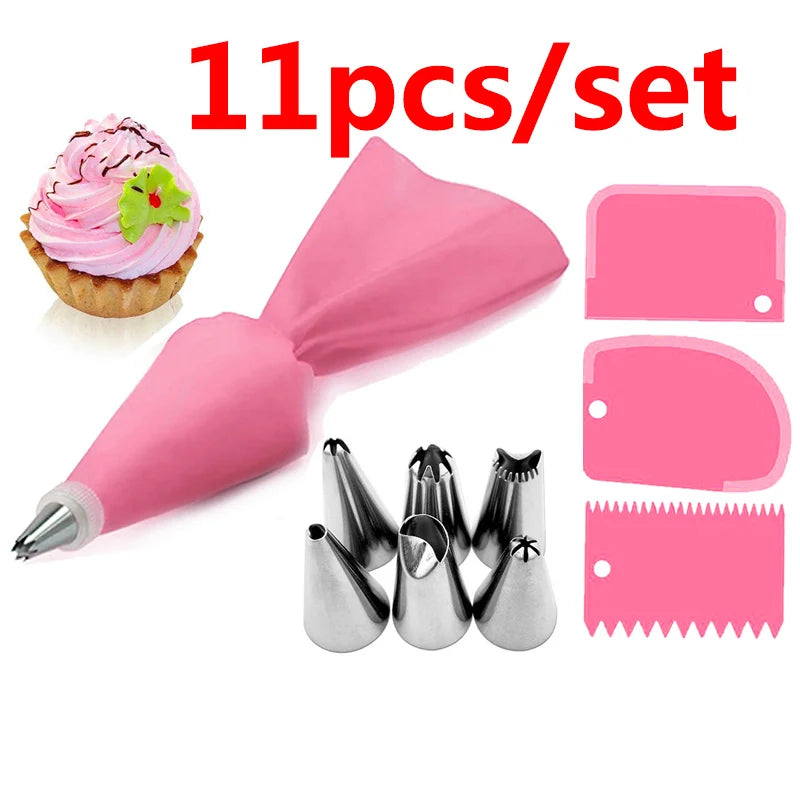 Disposable Pastry Bags with Icing Nozzles - Pastry Tips Set (Small, Medium, Large) – view 12