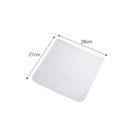 Reusable Silicone Food Storage Bag - Leakproof Zip-Closure Stand Up Bags for Fresh Food Storage, Sealed Fresh Wrap Containers