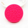 Chenkai 2pcs Silicone Biscuit Teether - DIY Oreo Cookie Baby Pacifier Dummy & Chewing Sensory Pendant | Montessori Toy Accessories