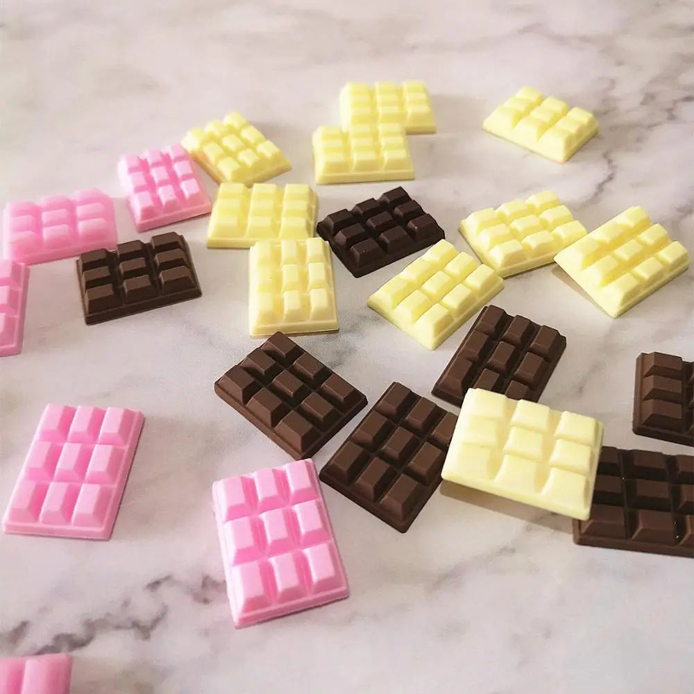 10pcs 23x16mm Mix Chocolate Polymer Slime Box - DIY Modeling Clay Kit with Charms, Plasticine Accessories for Kids