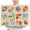 Montessori Wooden Puzzles, Hand Grab Boards, Tangram Jigsaw Baby Educational Toy, Cartoon Vehicle, Animals & Fruits 3D Puzzles