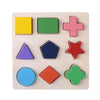 Montessori Wooden Geometric Shapes Puzzle – Sorting Math Bricks for Preschool Learning and Toddlers