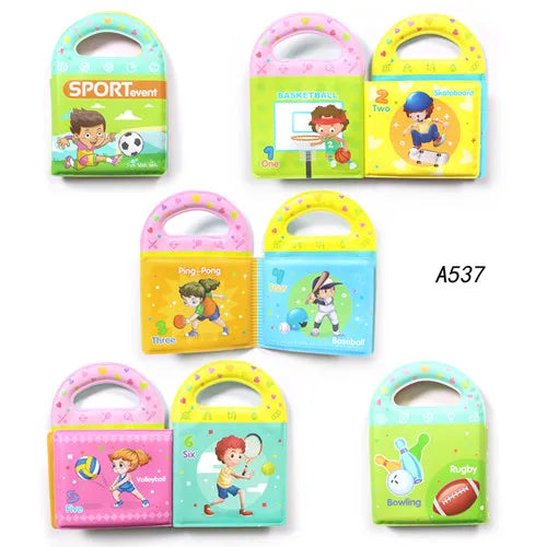 Waterproof Bath Book Toy – Floating Cognitive Learning Book with 10 Themes for Babies