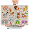 Montessori Wooden Puzzles, Hand Grab Boards, Tangram Jigsaw Baby Educational Toy, Cartoon Vehicle, Animals & Fruits 3D Puzzles
