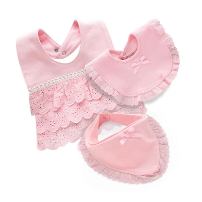 Lawadka Baby Bibs for Girls – 100% Cotton Newborn Princess Lace Bow, Cute Burp Cloths for Boys & Girls, Infant Saliva Towels (0-2Y) - Kidzy Market