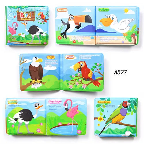Waterproof Bath Book Toy – Floating Cognitive Learning Book with 10 Themes for Babies