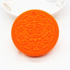 Chenkai 2pcs Silicone Biscuit Teether - DIY Oreo Cookie Baby Pacifier Dummy & Chewing Sensory Pendant | Montessori Toy Accessories