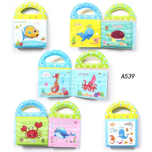 Waterproof Bath Book Toy – Floating Cognitive Learning Book with 10 Themes for Babies