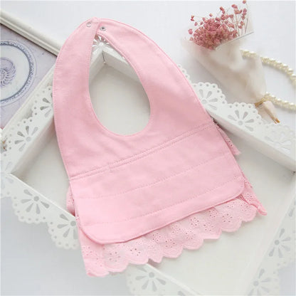 Lawadka Baby Bibs for Girls – 100% Cotton Newborn Princess Lace Bow, Cute Burp Cloths for Boys & Girls, Infant Saliva Towels (0-2Y) - Kidzy Market