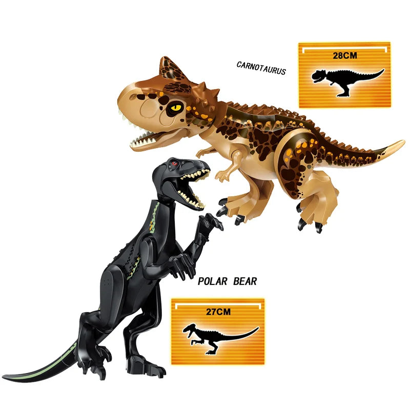 Jurassic World 3 Brutal Raptor Building Blocks – Tyrannosaurus, Indominus, and I-Rex Dinosaur Toy for Kids