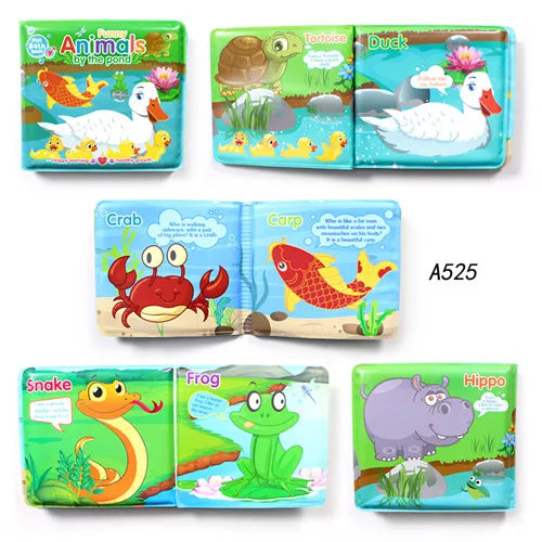 Waterproof Bath Book Toy – Floating Cognitive Learning Book with 10 Themes for Babies