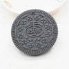 Chenkai 2pcs Silicone Biscuit Teether - DIY Oreo Cookie Baby Pacifier Dummy & Chewing Sensory Pendant | Montessori Toy Accessories