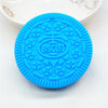 Chenkai 2pcs Silicone Biscuit Teether - DIY Oreo Cookie Baby Pacifier Dummy & Chewing Sensory Pendant | Montessori Toy Accessories