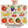 Montessori Wooden Puzzles, Hand Grab Boards, Tangram Jigsaw Baby Educational Toy, Cartoon Vehicle, Animals & Fruits 3D Puzzles