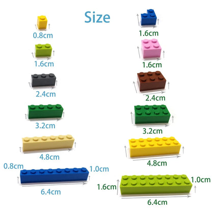 122PCS Thick Figures Bricks – 12 Size DIY Building Blocks, Creative Educational Plastic Toys, Compatible with 3001 for Children